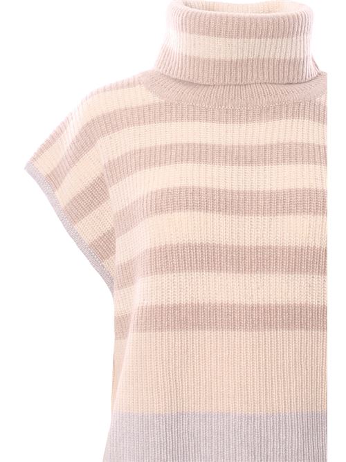 Collo alto smanicato in cashmere e lana LA FILERIA | 13240/37110060